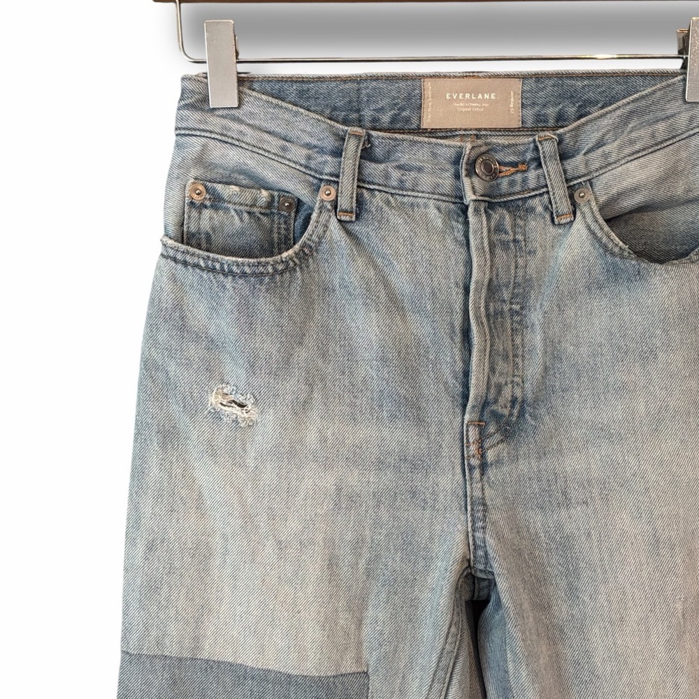 Everlane Light Wash Blue 90’s Cheeky Organic Cotton Relaxed Fit Jean Size 23 - Picture 4 of 7